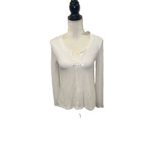 Women’s Arizona Jean Co Super Soft V Neck Sweater - White - Size M